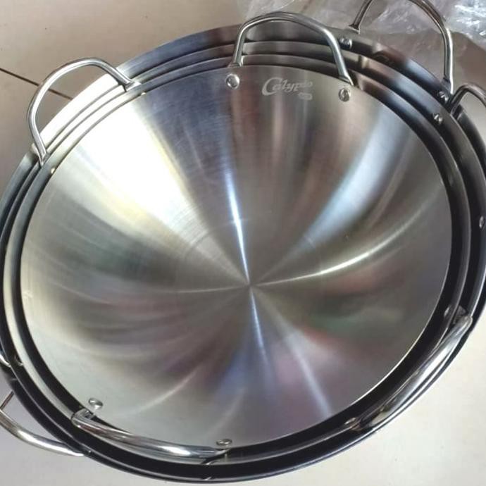 Bagus Wajan Stainless / Kual Calypso Ukuran 60 Cm Wajan Calypso Penggorengan Terlaris