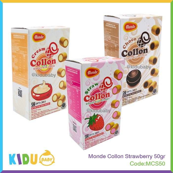 Biskuit Cemilan Monde Collon 50gr Kidu Baby