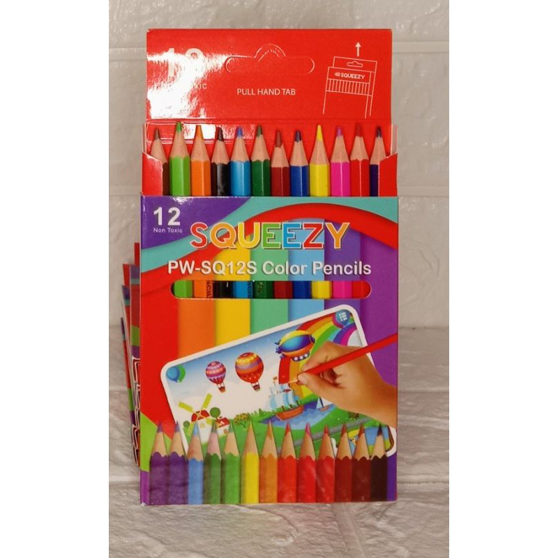 

sequeezy pencil warna mini pw sq 12c color pencil