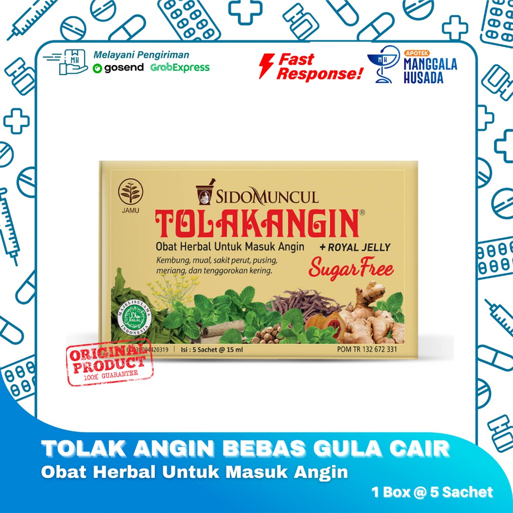 TOLAK ANGIN BEBAS GULA CAIR PER BOX @ 5 SACHET