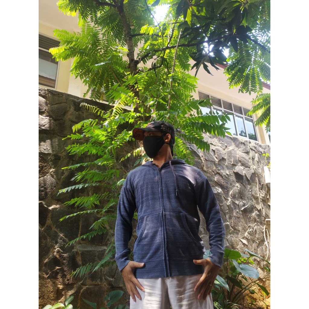 Jaket Bekas Original Branded Zipper Hoodie Basic Villand Size M