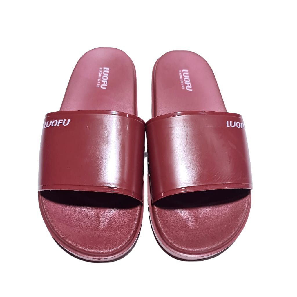 jelly sandal slop cewek karet luofu sendal slide selop perempuan kokop import E7200A01SL