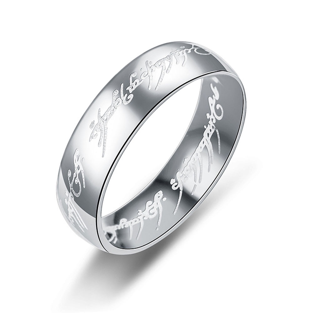 Penguasa Cincin | Cincin Stainless Steel Emas Perak Warna Hitam Perhiasan Wanita