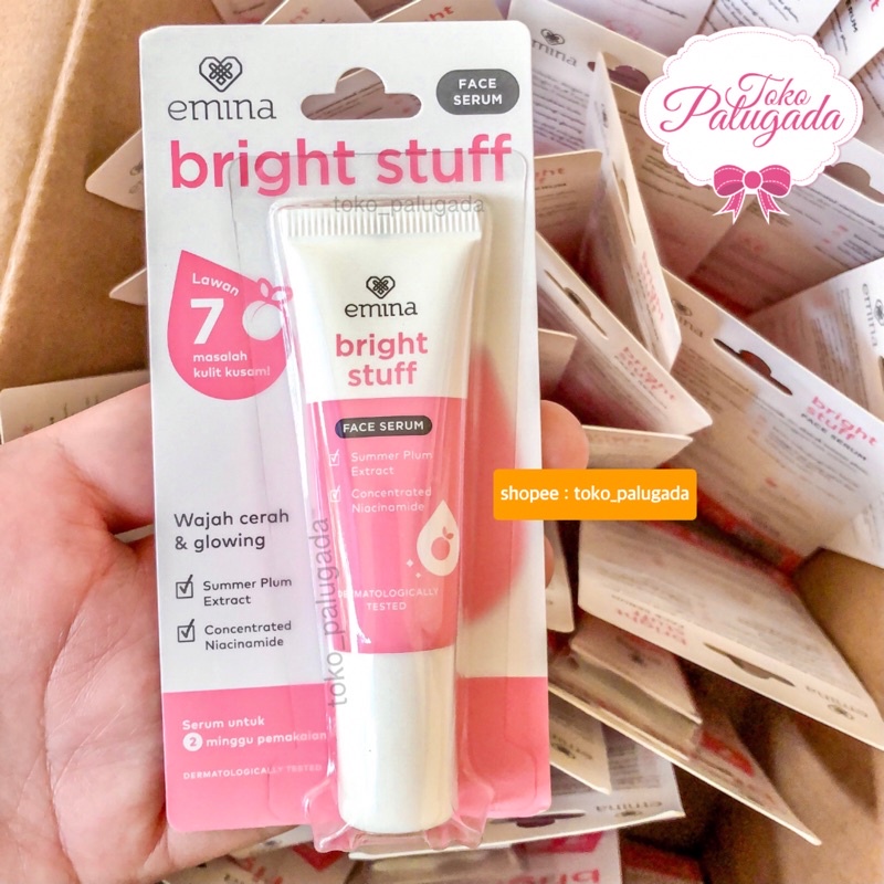 [BISA COD] Emina Bright Stuff Face Serum 7,5ml dan 30ml- Serum Emina - Emina Serum - Bright Stuff Serum