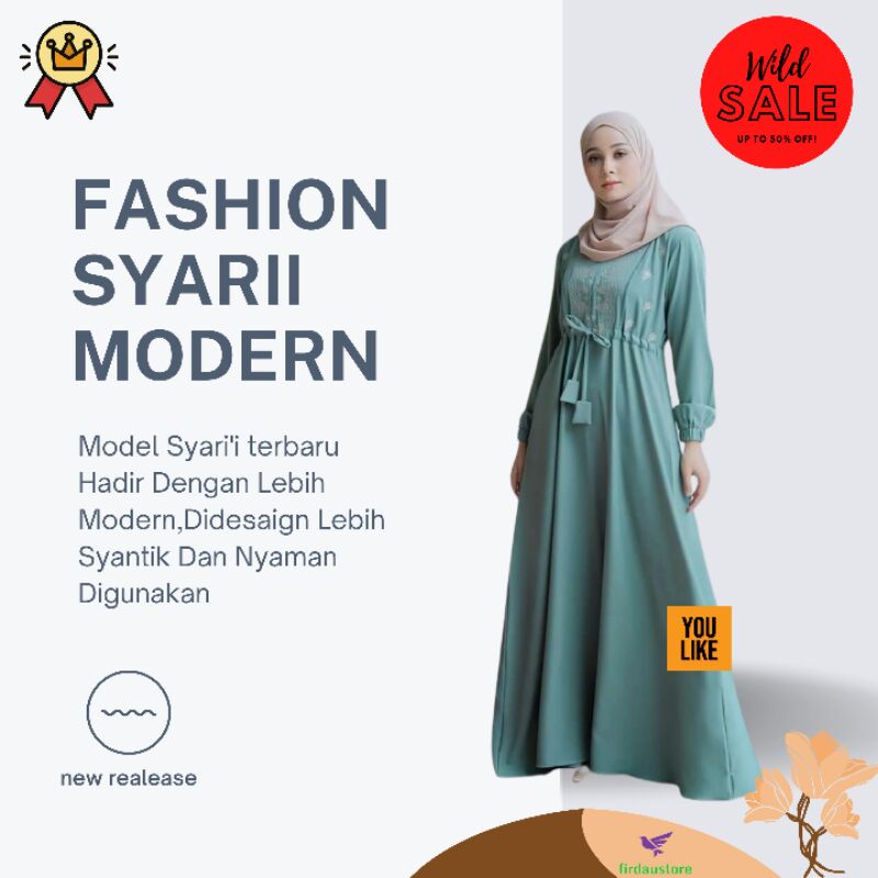 GAMIS TERBARU _ SYAFIRA DRESS ORI AKU KARISSA