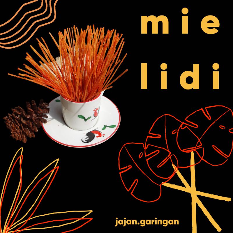 

Mie lidi-Snack pedes-Mie kering