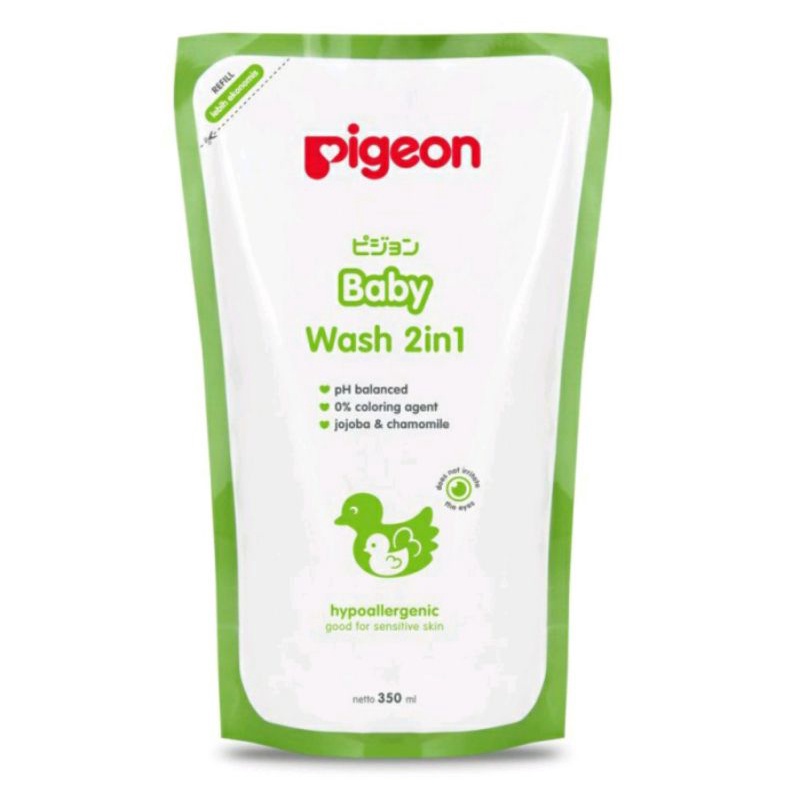 Pigeon Baby Wash 2in1 Chamomile Hair &amp; Body 400ml / Sabun &amp; Shampo Bayi Bottle 400ml / 350ml