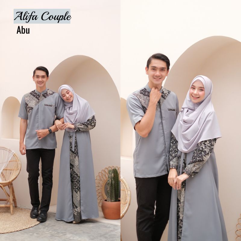 Baju Muslim Gamis Alifa Couple Batik