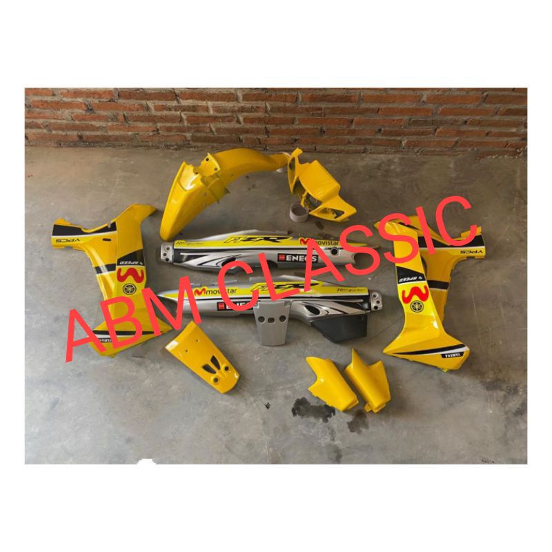 COVER BODY BODI FULL SET HALUS YAMAHA FIZR F1ZR FULL SET HALUS F1Z R KUNING SILVER