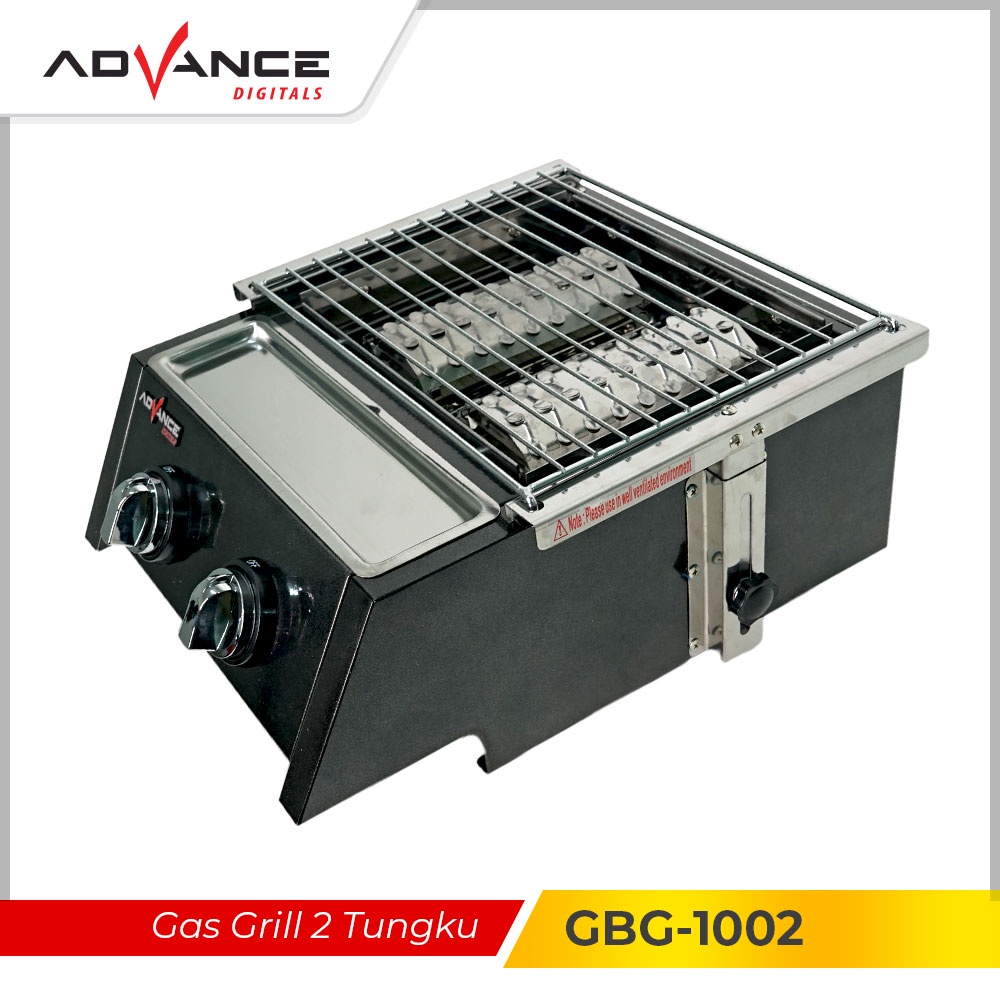 Advance Digitals GBG-1002 Kompor Gas Tungku Model Bakar Panggang 2 Tungku Garansi 1 tahunn