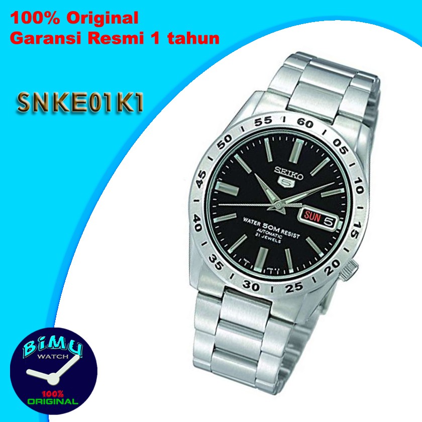 Seiko 5 SNKE01K1 Automatic Black Dial | Jam Pria SNKE01
