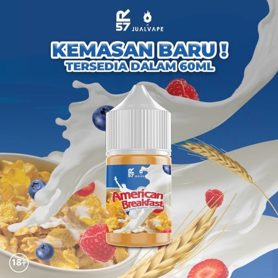 AMERICAN BREAKFAST V2 MIX BERRIES CEREAL OATMEAL FREEBASE LIQUID 60ML