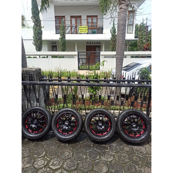 4 velg R15 pcd 100+Ban 185/65 sirion