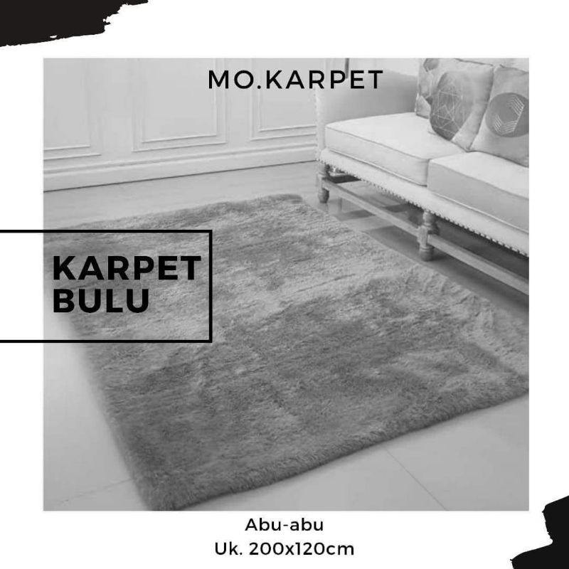 KARPET BULU POLOS TEBAL 5 CM