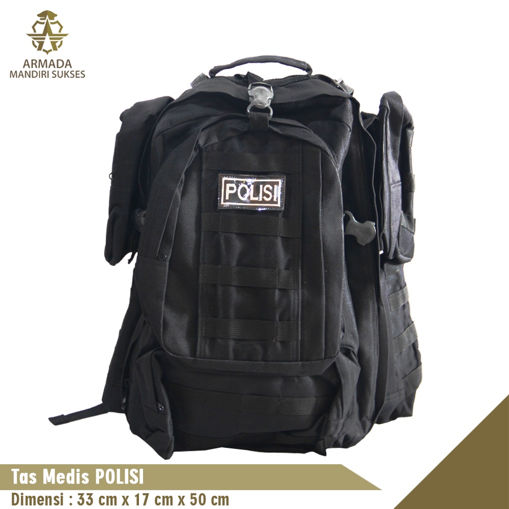 Tas Ransel Medis Polisi - Tas Medis Logo Polisi