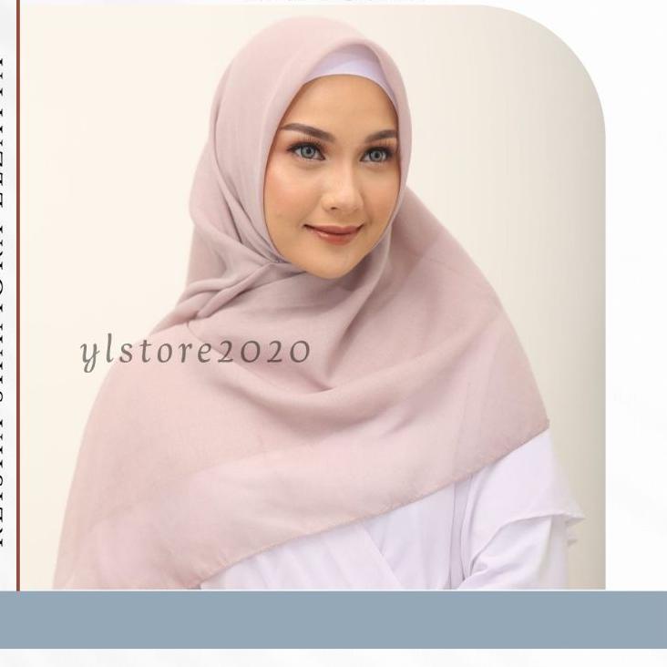 Terbaru.. Hijab Segi Empat Warna Pink Salem Scarf Polos Elzatta