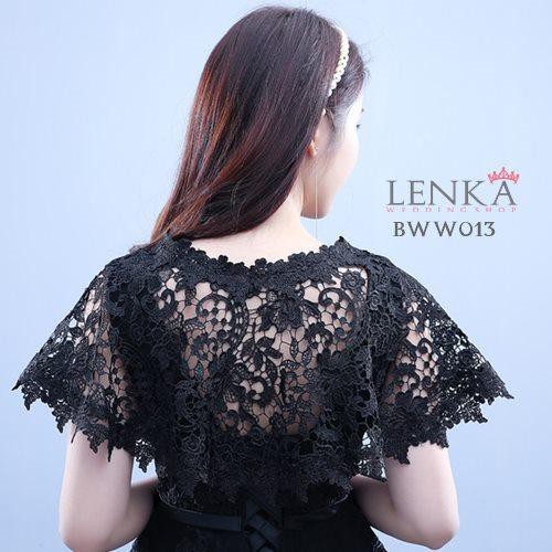 [BISA COD] BOLERO LACE KOREA AKSESORIS WEDDING PESTA OUTER HITAM  BWW013