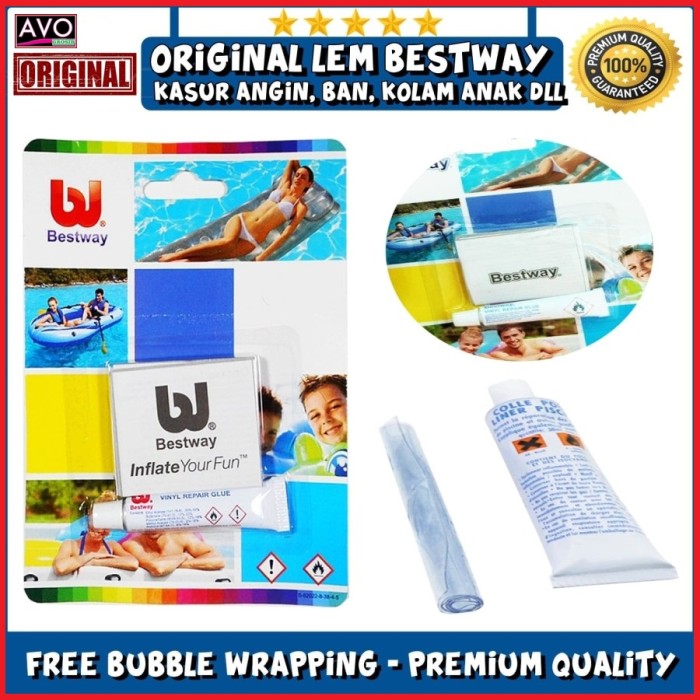 Lem kasur angin bestway / tambal ban renang kolam perahu karet plastik