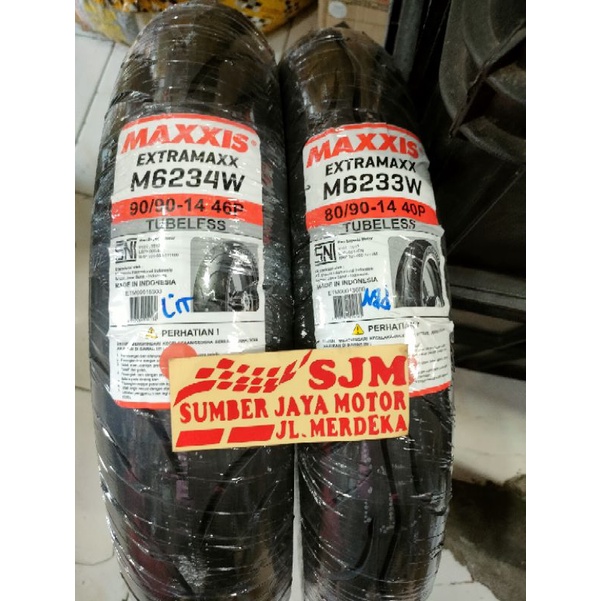 Ban MAXXIS Extramaxx Ring 14 sepasang 80 90 14 dan 90 90 14 soft coumpon MAXXIS ring 14 matic Tubles