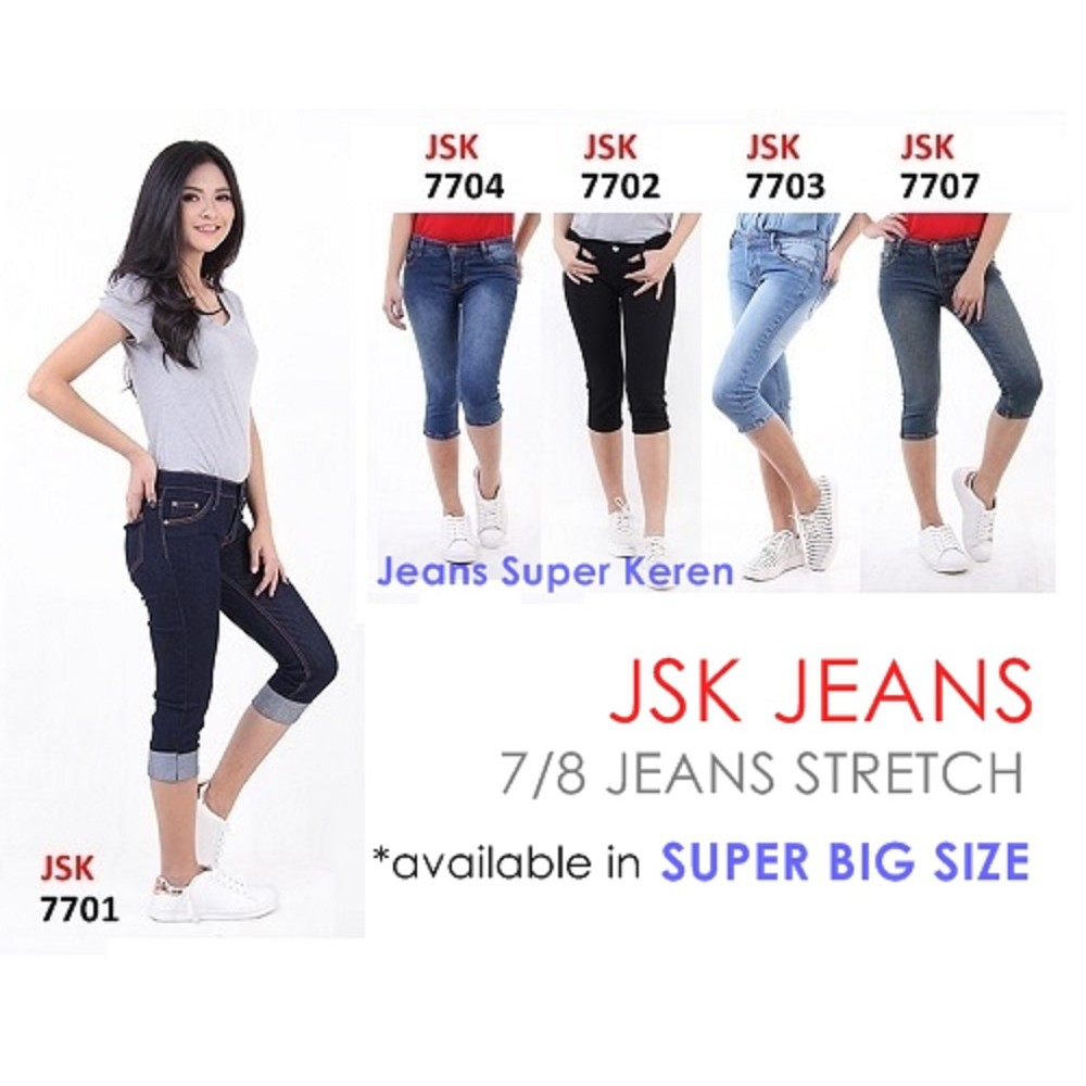  Size  27 42 Celana Pendek  Skinny Jeans  Wanita Jumbo BIG  