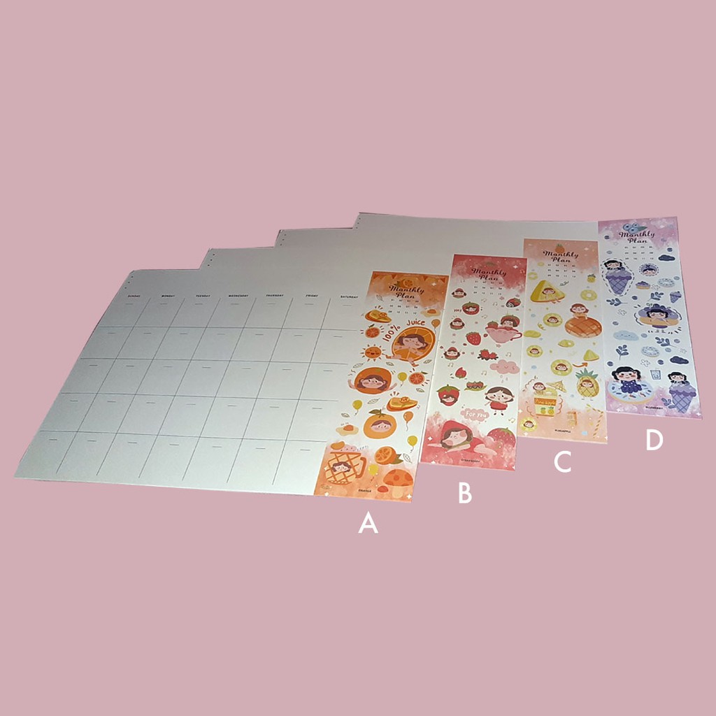 

D003. Fruity monthly planner