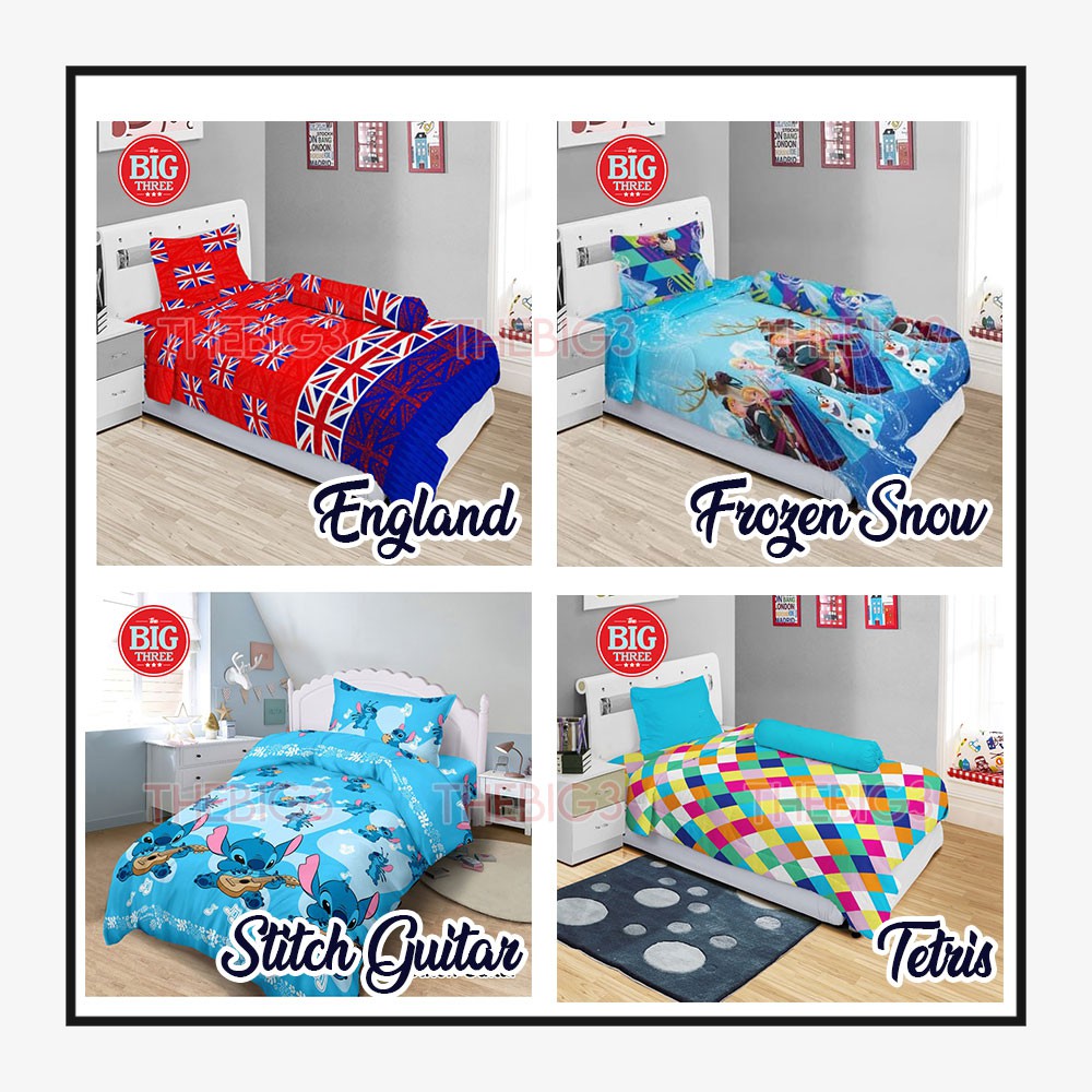 Bedcover + Sprei 120x200 Mobil Kitty Bus Lucu Anak WHALE DUCK - LR LDR 120 BC