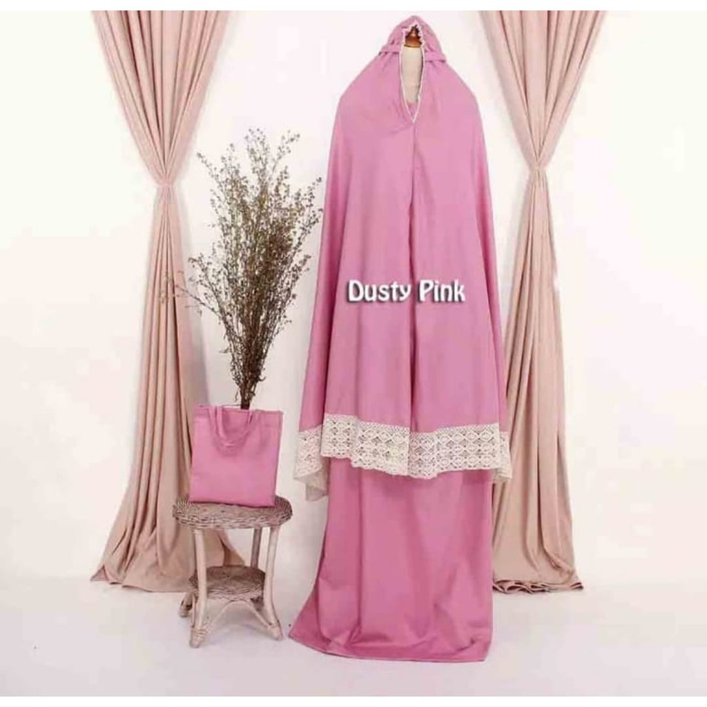 Mukena Renda Katun Rajut/Bahan Katun Mikro/bahan bagus lembut berkualitas dan bisa COD