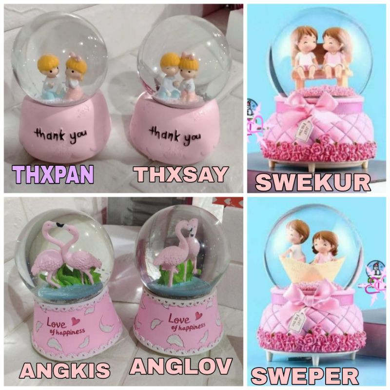 Snowball Waterball JUMBO 7MUSIK LAMPU warna warni Kotak musik musicbox jum jum 1