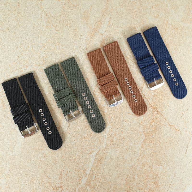 Military Canvas Strap / Tali Jam Tangan Kanvas Seiko Citizen Casio