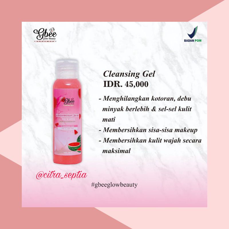 (TERMURAH) ECERAN/SATUAN GBEE GLOW BEAUTY SKINCARE BPOM-Cleanser