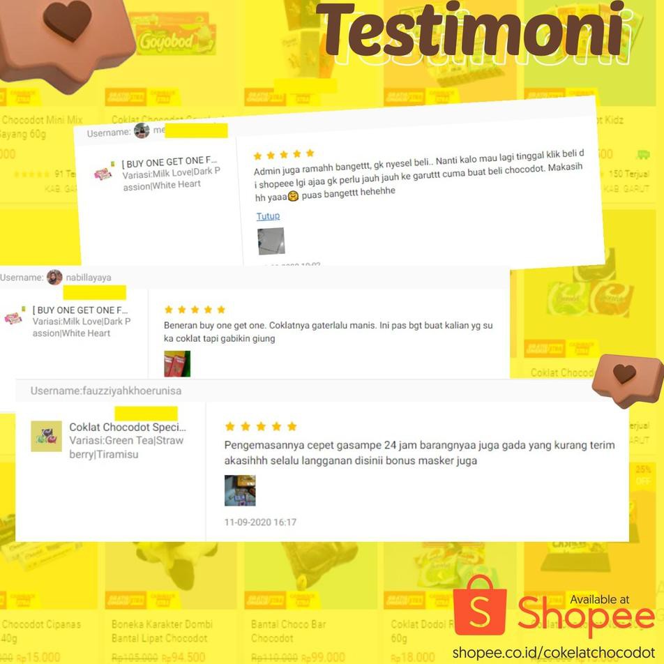 

VJ9 PAKET Coklat Chocodot Mini Update Series 50g isi 10 pcs J9 V YBT