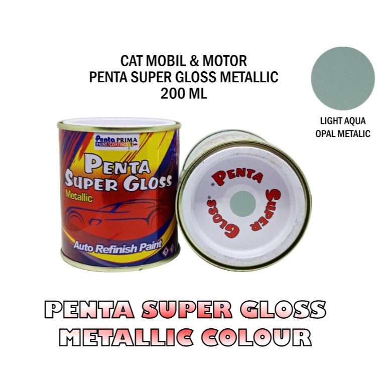 CAT PENTA LIGHT AQUA OPAL 42920 200 gram - cat penta biru - cat penta blue - cat biru penta super gloss