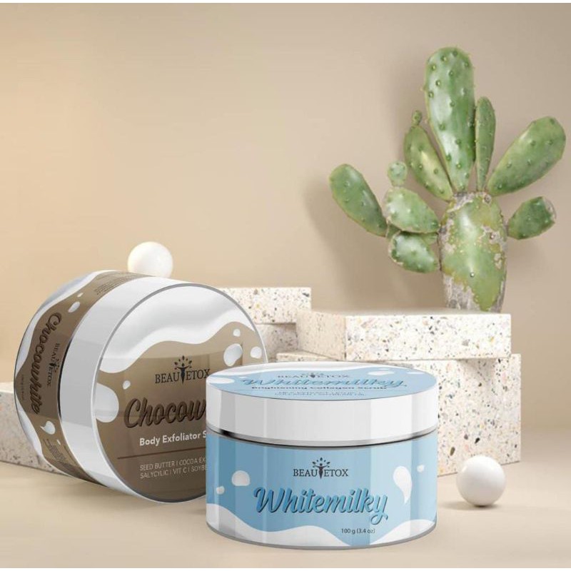 [ READY STOCK ] BODY SCRUB BY BEAUTETOX | WHITEMILKY | CHOCOWHITE | JASMINE