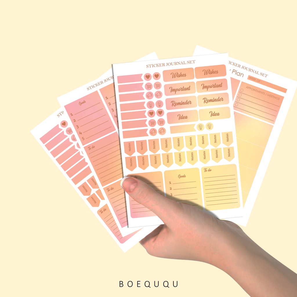 

Aesthetic Sticker Journal / Sticker Custom / Sticker Murah / Sticker Lucu / Sticker HP Laptop Notebook