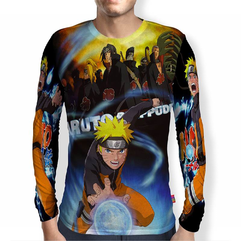 TiniShop - Kaos Karakter 3D Keren / Kaos NARUTO Dewasa Lengan Panjang FullPrint
