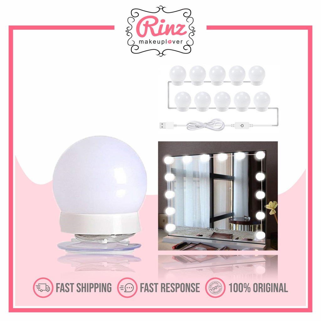 Led Bulb Mirror 3 Colors Light Vanity Mirror