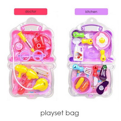 PLAYSET BAG doctor/ kitchen mainan set anak