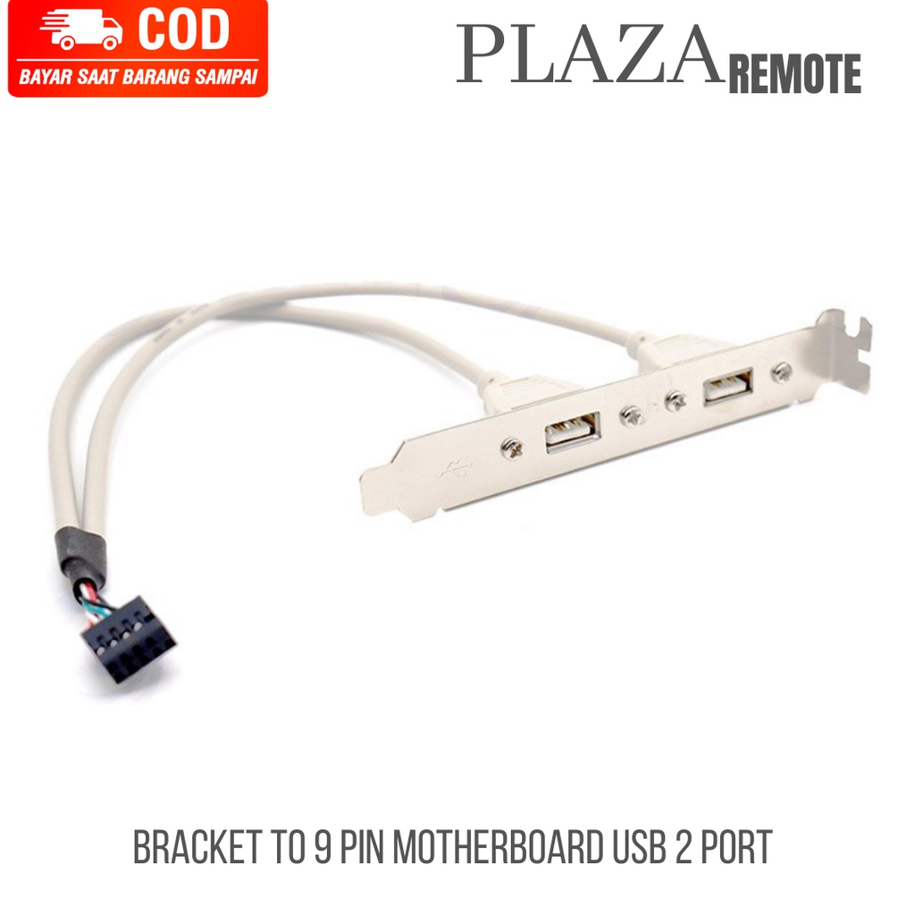 USB 2.0 Real Panel Expansion Bracket 9 pin motherboard 2 port 2.0