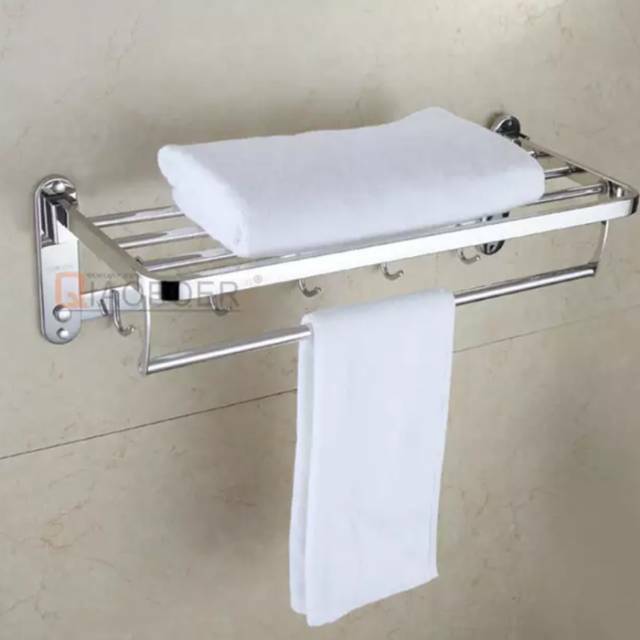 Jemuran Handuk Lipat . Tempat Handuk Hotel . Gantungan Handuk stainless. Towel Rack. Rak handuk