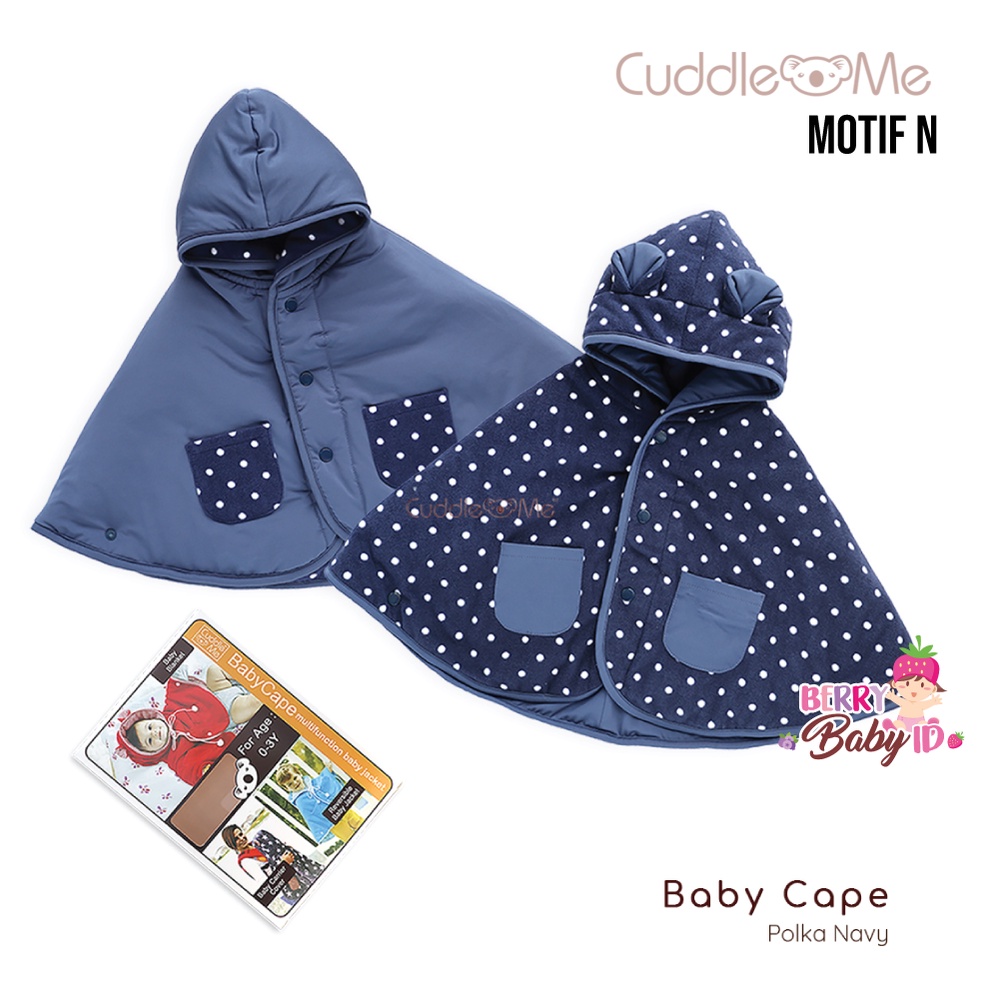 Cuddle Me Baby Cape Jaket Bayi Anak CuddleMe 0-3 Tahun Bolak Balik Baju Hoodie Grosir (1)-Motif N