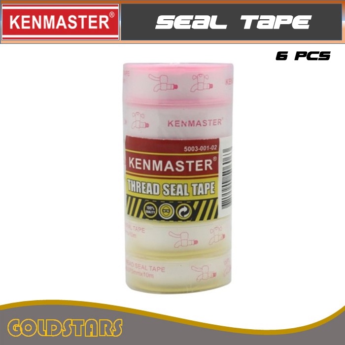 Seal Tape Warna Kenmaster 10 meter ukuran 1.5&quot; - 6 pcs