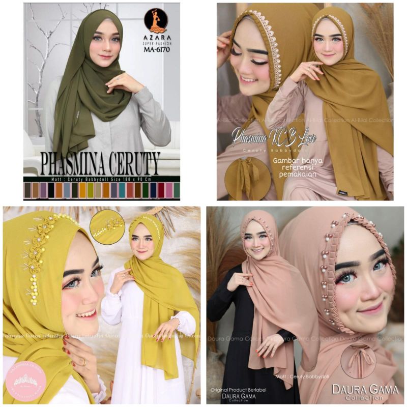 (Cuci Gudang) PASMINA •pasmina ceruty•pasmina obral