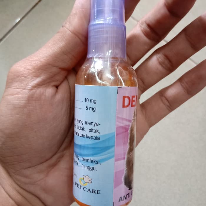 Demodex Spray Cat - Obat Scabies Kucing Anti Kutu Tungau Mites Kudis Jamur Botak Pita Merah Kucing