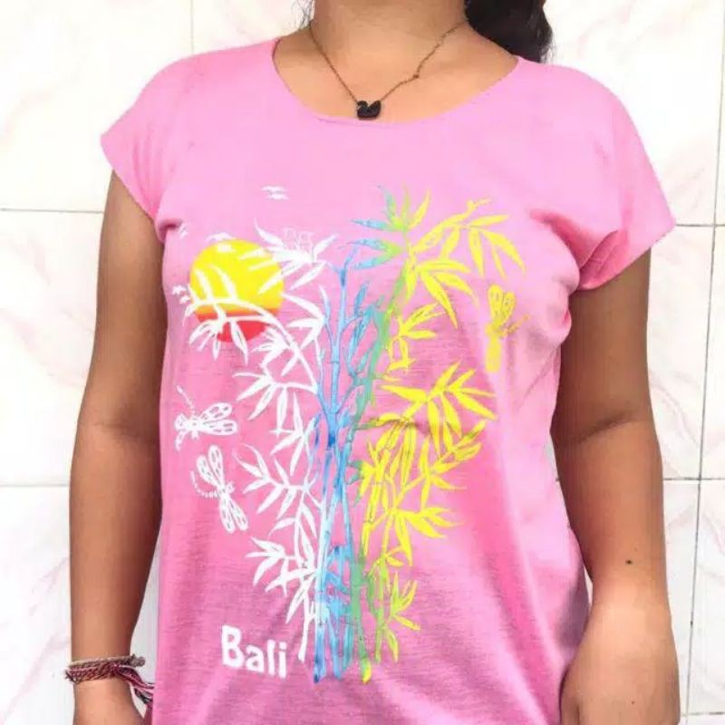 Atasan wanita motif bambu best seller(kaos)