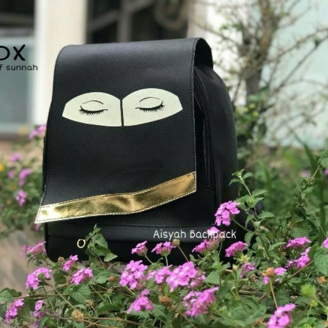 aisyah backpack/tas ransel niqab/tas sekolah anak muslim/tas ransel dakwah muslimah