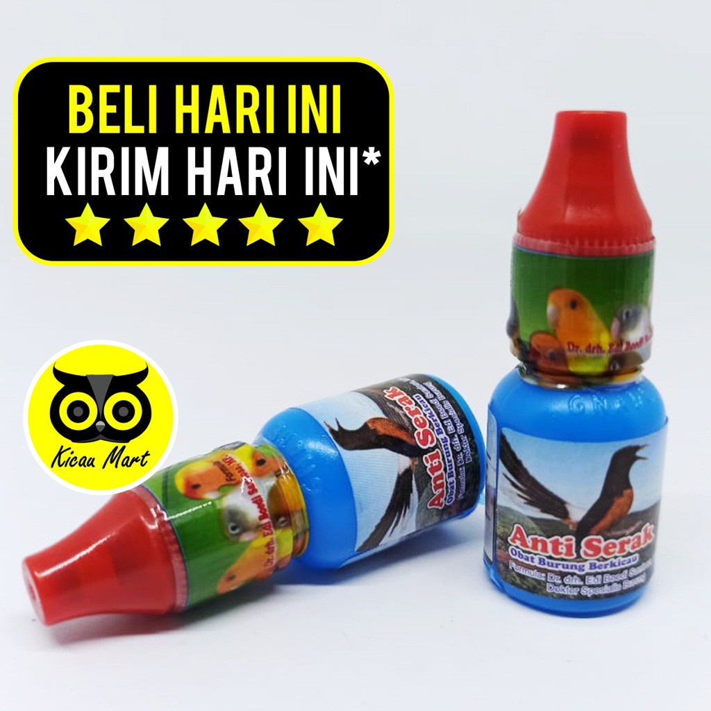 OBAT BURUNG ANTI SERAK DR. EDHI BOEDHI MACET BUNYI SESAK NAFAS MBAGONG MURAI KACER LOVEBIRD EDH-OBT-25M-ASK