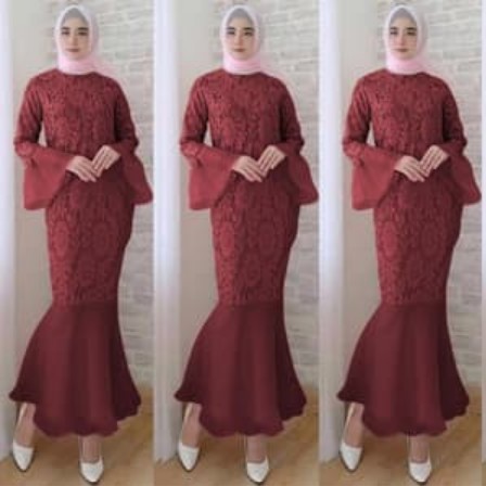 BAJU GAMIS WANITA TERBARU 2022 PESTA KEKINIAN SIZE L BUSUI KLOK 2M SET SYARI MUSLIM ASILAH SYARI I.