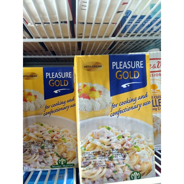 

PLEASURE GOLD COOKING CREAM DAIRY WHIP 1 LITER KHUSUS OJOL