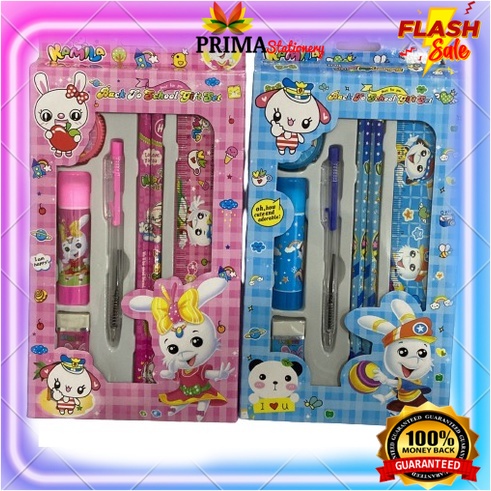 

SET ALAT TULIS SEKOLAH 7 IN 1 MOTIF KARAKTER ANAK CEWE COWO [PERFECTHOME]