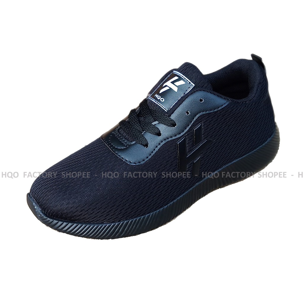 HQo Sepatu Sekolah Anak Perempuan Hitam Terbaru / Sepatu Anak Sekolah Sneakers SD SMP SMA - Kode NKS